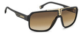 CARRERA 1091/S - MATTE BLACK GOLD / BROWN SHADED BRICK - 65-10-135