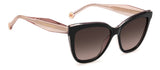 CAROLINA HERRERA HER 0402/S - BLACK NUDE / BROWN SHADED - 56-15-145