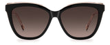 CAROLINA HERRERA HER 0402/S - BLACK NUDE / BROWN SHADED - 56-15-145
