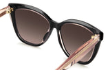 CAROLINA HERRERA HER 0402/S - BLACK NUDE / BROWN SHADED - 56-15-145