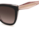 CAROLINA HERRERA HER 0402/S - BLACK NUDE / BROWN SHADED - 56-15-145