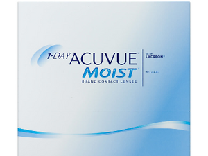 1‑DAY ACUVUE® MOIST – Daily Disposable Contact Lenses (Pack of 90)