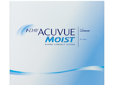 1‑DAY ACUVUE® MOIST – Daily Disposable Contact Lenses (Pack of 90)