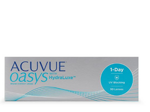 ACUVUE® OASYS 1‑Day with HydraLuxe® Technology – Daily Disposable Contact Lenses (Pack of 30)