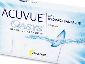 ACUVUE® OASYS with HYDRACLEAR® PLUS Technology - 2‑Week / Monthly Contact Lenses (Pack of 6)