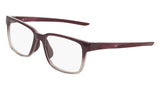 Nike 7409 Eyeglasses in Burgundy Crush/Moon Particle Fade - 3/4 view
