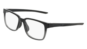 Nike 7409 Eyeglasses in Black/Smoke Grey Fade - 3/4 view