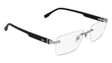 Lacoste L2320 Eyeglasses in Silver - 3/4 view, other side