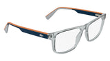Lacoste L4011 Eyeglasses in Transparent Light Grey - 3/4 view, other side