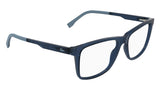 Lacoste L4013 Eyeglasses in Transparent Blue - 3/4 view, other side
