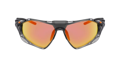 Nike Zeus Rise E N IU8050X Sunglasses in Smoke Grey/Road Orange Mirror - front view