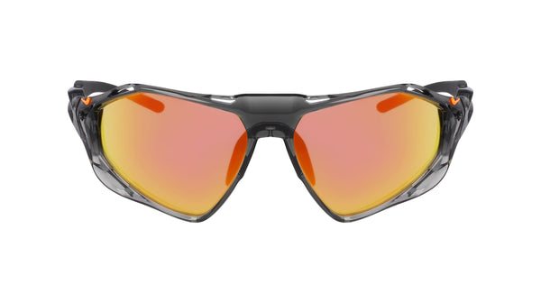 Nike Zeus Rise E N IU8050X Sunglasses in Smoke Grey/Road Orange Mirror - front view