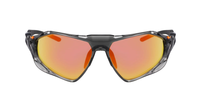 Nike Zeus Rise E N IU8050X Sunglasses in Smoke Grey/Road Orange Mirror - front view