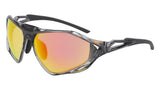 Nike Zeus Rise E N IU8050X Sunglasses in Smoke Grey/Road Orange Mirror - 3/4 view