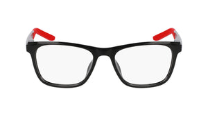 Nike 5058 N Eyeglasses in Black/University Red - front view