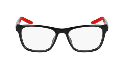 Nike 5058 N Eyeglasses in Black/University Red - front view