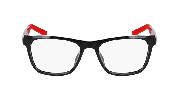 Nike 5058 N Eyeglasses in Black/University Red - front view