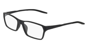 Nike 7410 Eyeglasses in Matte Black - 3/4 view