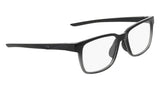 Nike 7409 Eyeglasses in Black/Smoke Grey Fade - 3/4 view, other side