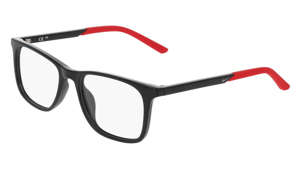 Nike 5071 Eyeglasses in Black/University Red - 3/4 view
