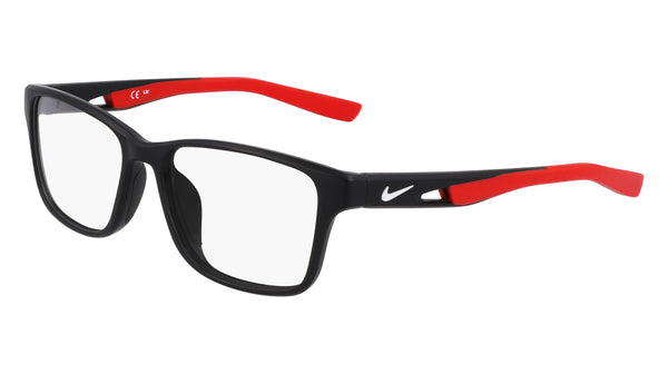 Nike 5038 N Eyeglasses in Matte Black/University Red - 3/4 view