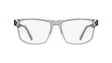 Lacoste L4011 Eyeglasses in Transparent Light Grey - front view