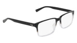 Nike 1001Y Eyeglasses in Black/Clear Gradient - 3/4 view, other side