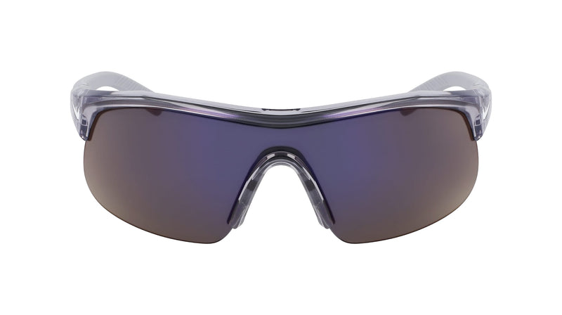 Nike Show X1 N IU4881X Sunglasses in Shiny Wolf Grey/Blue Mirror - front view