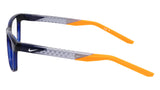 Nike 5058 N Eyeglasses in Midnight Navy/Total Orange - side view