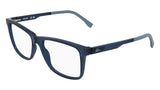Lacoste L4013 Eyeglasses in Transparent Blue - 3/4 view