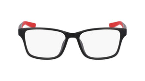 Nike 5038 N Eyeglasses in Matte Black/University Red - front view