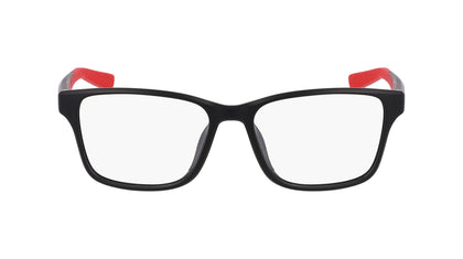 Nike 5038 N Eyeglasses in Matte Black/University Red - front view