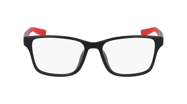 Nike 5038 N Eyeglasses in Matte Black/University Red - front view