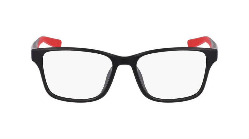 Nike 5038 N Eyeglasses in Matte Black/University Red - front view