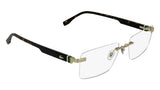 Lacoste L2320 Eyeglasses in Gold - 3/4 view, other side