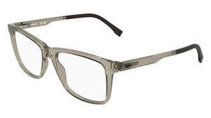 Lacoste L4013 Eyeglasses in Transparent Sand - 3/4 view