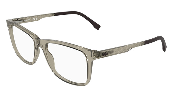 Lacoste L4013 Eyeglasses in Transparent Sand - 3/4 view