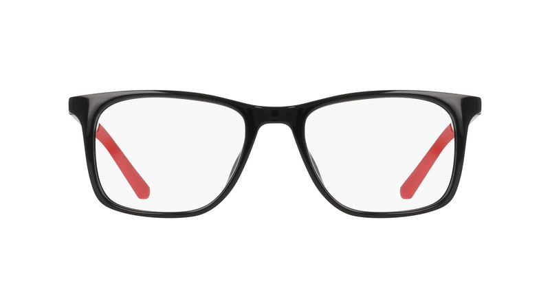 Nike 5071 Eyeglasses in Black/University Red - front view
