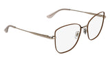 Lacoste L2323 Eyeglasses in Rose Gold/Brown - 3/4 view, other side