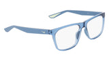 Nike 7414 Eyeglasses in Work Blue - 3/4 view, other side