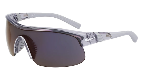 Nike Show X1 N IU4881X Sunglasses in Shiny Wolf Grey/Blue Mirror - 3/4 view