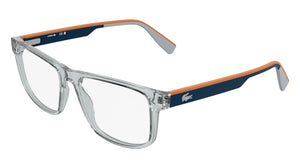 Lacoste L4011 Eyeglasses in Transparent Light Grey - 3/4 view