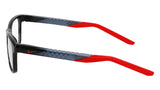 Nike 5058 N Eyeglasses in Black/University Red - side view