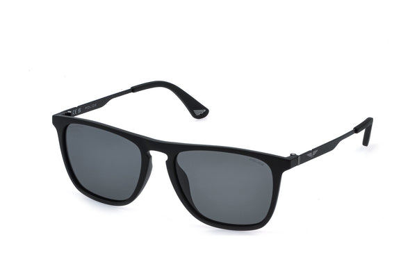 Police SPLQ80V Sunglasses in Matte Black - 3/4 view