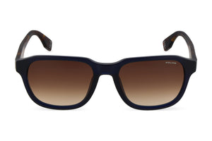 Police SPLU67M Sunglasses in Matte Blue - front view