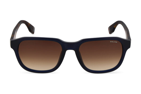 Police SPLU67M Sunglasses in Matte Blue - front view