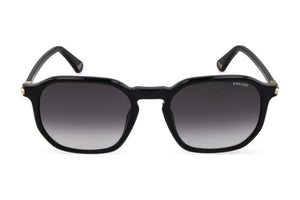 Police SPLU69M Sunglasses in Shiny Black - front view