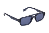 Police SPLU71V Sunglasses in Shiny Transparent Blue - 3/4 view, other side