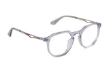 Police VK179 Eyeglasses in Shiny Grey/Azure - 3/4 view, other side