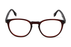 Police VPLG72V Eyeglasses in Shiny Dark Bordeaux - front view